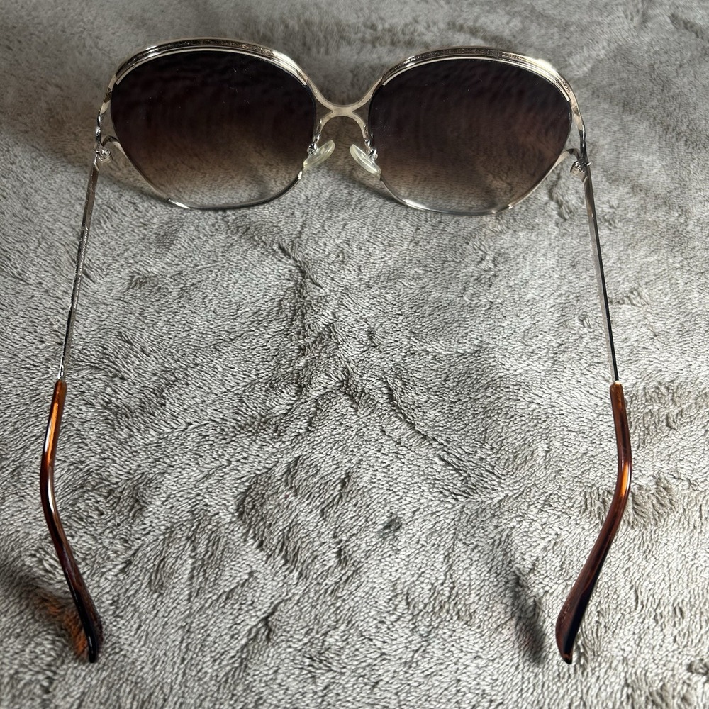 Cato Oversized Brown Gradient Sunglasses Women Gold Tone Fashion Shades - Picture 7 of 9
